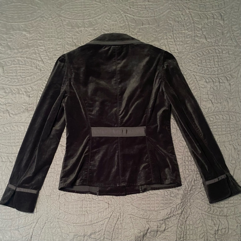 White House Black Market Black Velvet Blazer - Picture 7 of 13